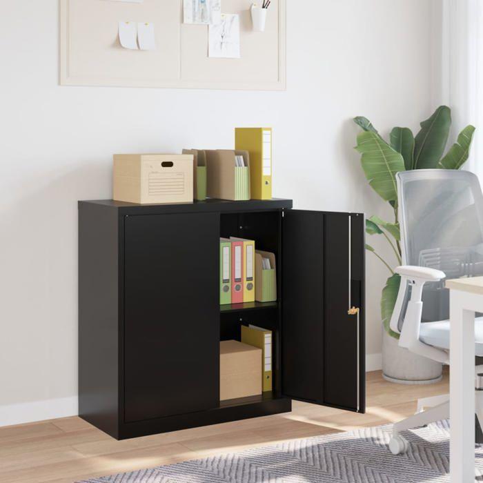 VidaXL Black Filing Cabinet 79x40x90 Cm Steel 339734