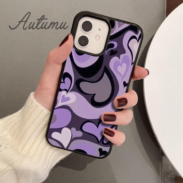 Swirl Hearts Phone Case for iPhone 11 12 13 14 Pro Max Mini X XR XS SE 2020 5 6S 7 8 Plus Samsung Galaxy S21 S22 Cover Shell
