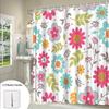 Vibrant Floral Shower Curtain: Embrace the Colorful Flower Design, Soft Fabric, and Playful Vibes for Your Lively Bathroom