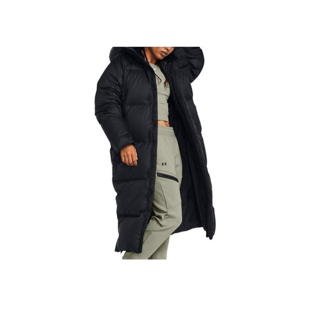 Under Armour ColdGear Infrared Long Training Down Jacket Women Outerwear Black 1378857-001