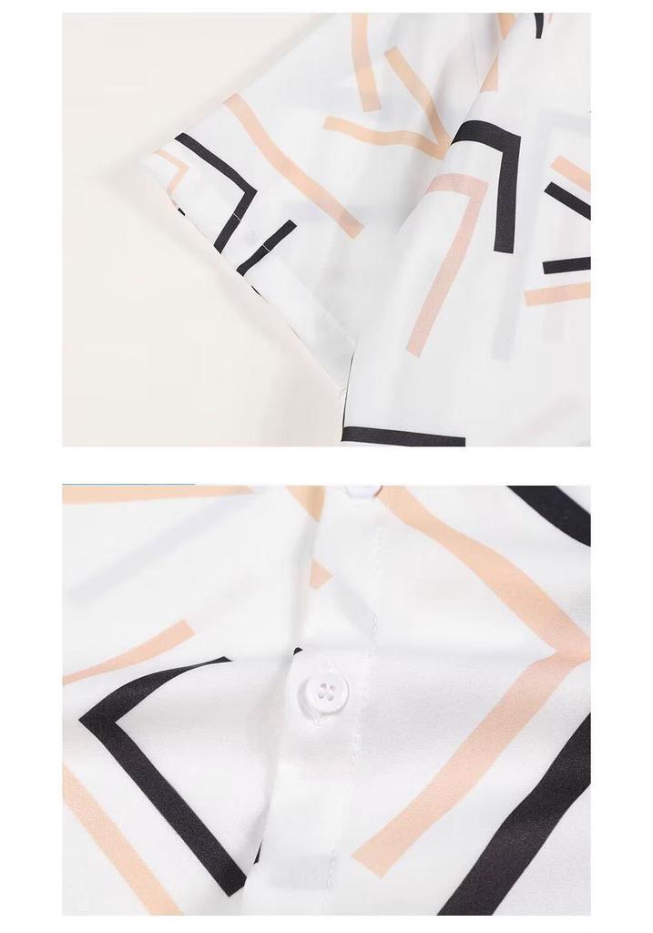 Men's Quick-Dry Hawaiian Floral Beach Set: Short-Sleeve Shirt & Shorts Couple's Matching Outfit