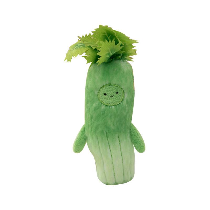 Mini Celery Plush Toy Keychain With Pp Cotton Filling For Bag Accessories