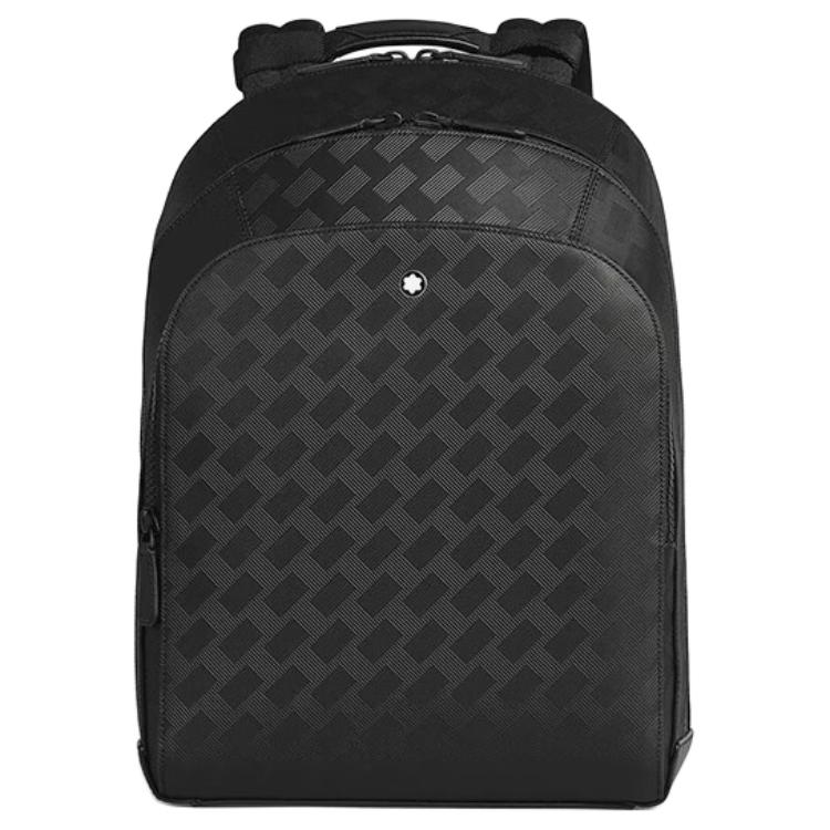 

Montblanc Style 3.0 Brand Logo Multifunctional Design Zipper Closure Leather Backpack Medium Men Backpack Black MB221138 Basic Set (Bag+Dust Bag)