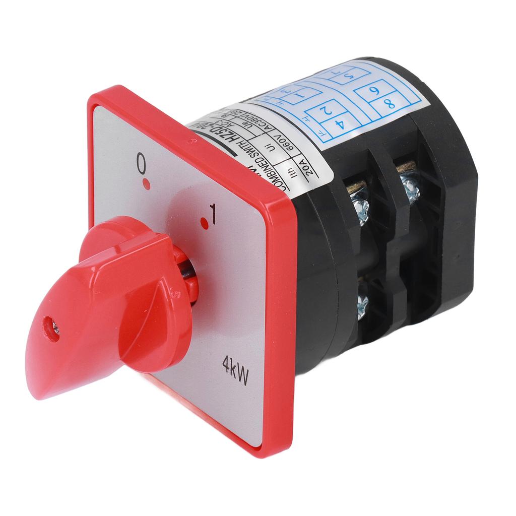 Changeover Switch PC Flame Retardant Combination Selector Switch 2 Sections 2 Gears AC380V