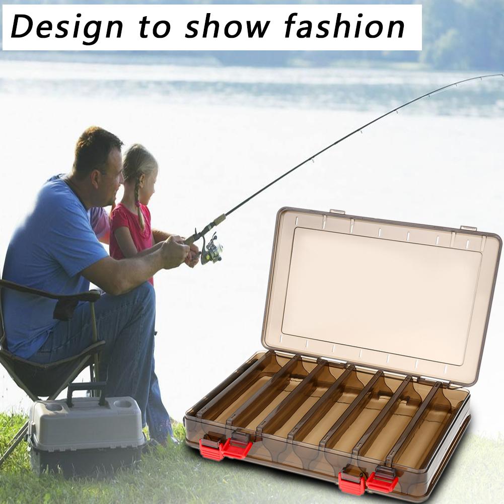 Outdoor Portable Fishing Tools 14 Compartments Plastic Fish Baits Box Lures Carrying Case