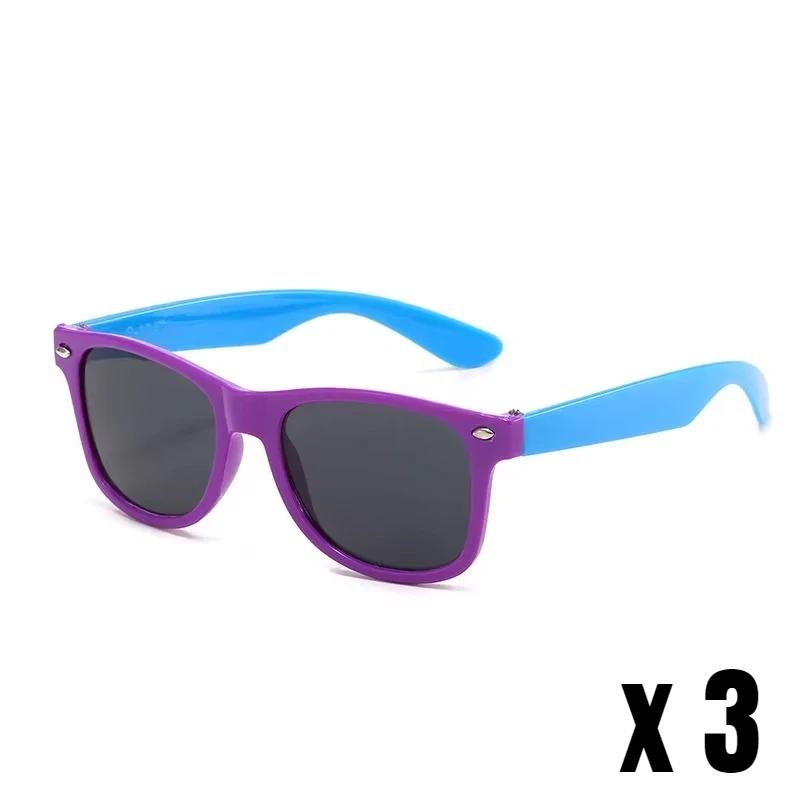 3Pcs/Pack Fashion Trend Children'S Sunglasses Uv Protection For Boys And Girls Outdoor Beach Shades Glasses Eye Protection