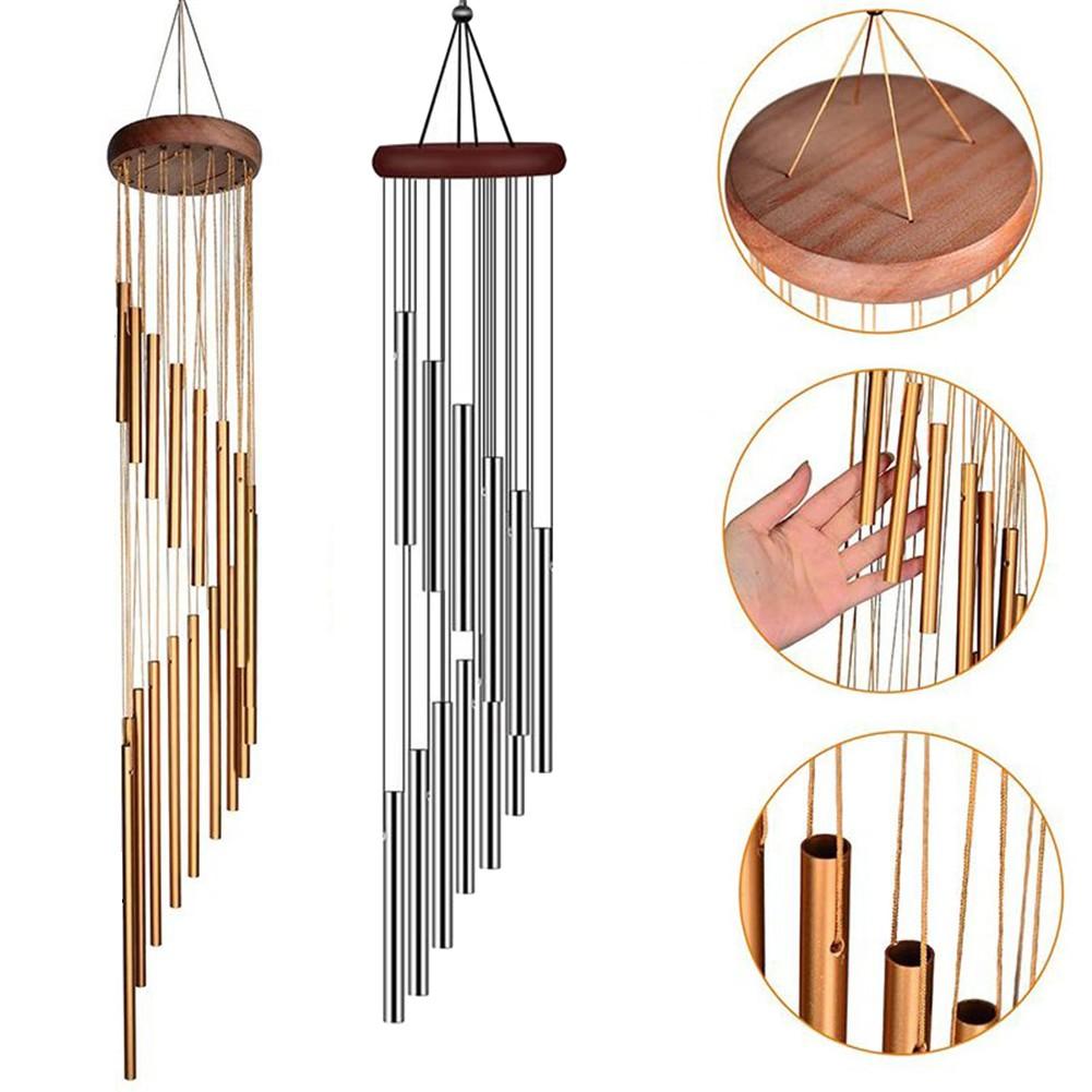 12-Tube Metal Wind Chime Premium Rotating Aluminum Tubes  Tuned Chime Garden Home Decoration