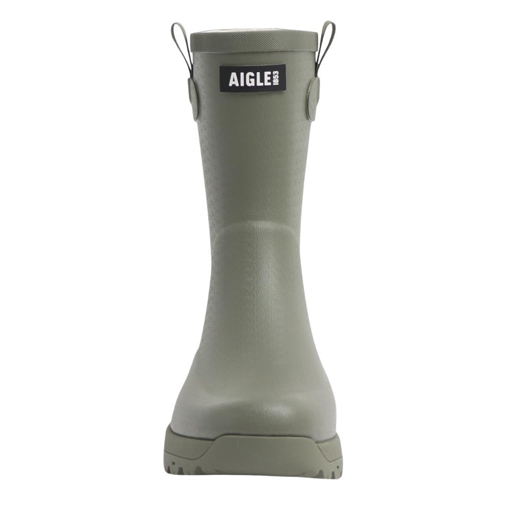 Aigle Official Waterproof and Ari Rubber Rain Moss Size Cm Women's Water-Repellent Boots, Green, 23.0