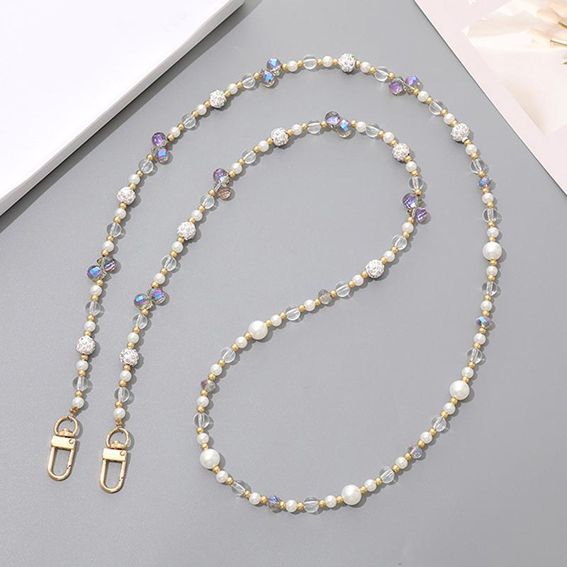 Portable Beaded Pearl Strap Mobile Phone Lanyard Anti-Lost 120Cm Doll Chain Sling Diy Shoulder Strap Mobile Phone