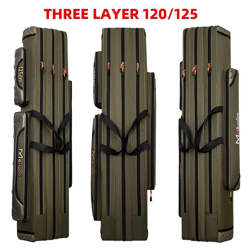 Fishing Gear Bag Green Waterproof and Wear-resistant Multifunctional Shoulder Bag Dual Shoulder Carry System