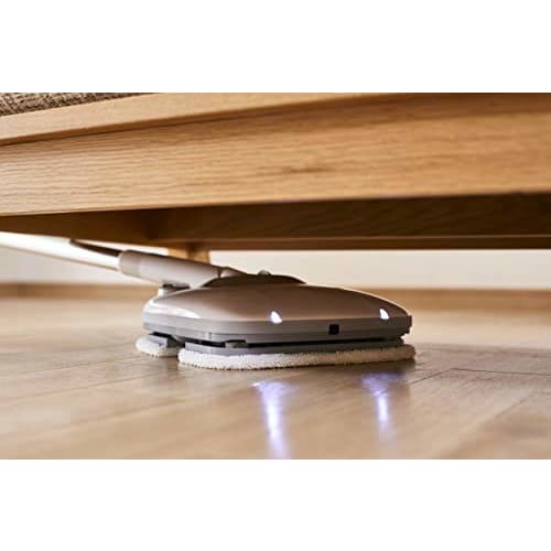 Iris Ohyama Electric Mop Cordless 2-Way Wet/Dry Wipe Floor Wiper Powerful Vibration Freestanding Water Spray LED Equipped IC-M01-W White