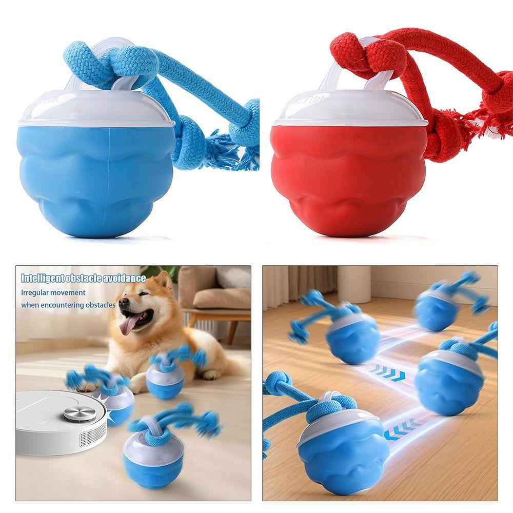 Creative 3 Modes Interactive Dog With Rope USB Rechargeable Pet Motion Active Rolling Ball Pet Ball Medium Small Dogs Puppy
