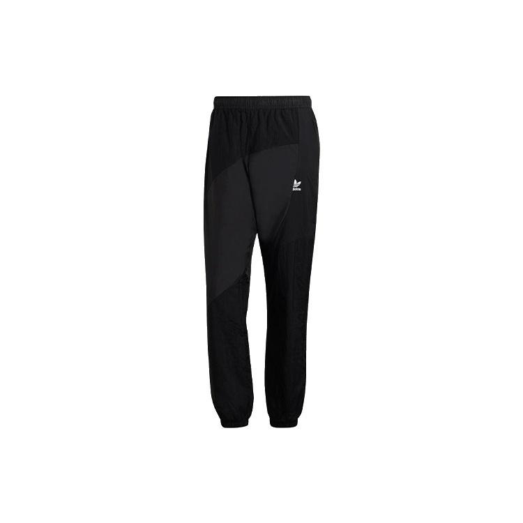 Men s adidas originals Casual Solid Color Splicing Sports Pants/Trousers/Joggers Black HE2953 S