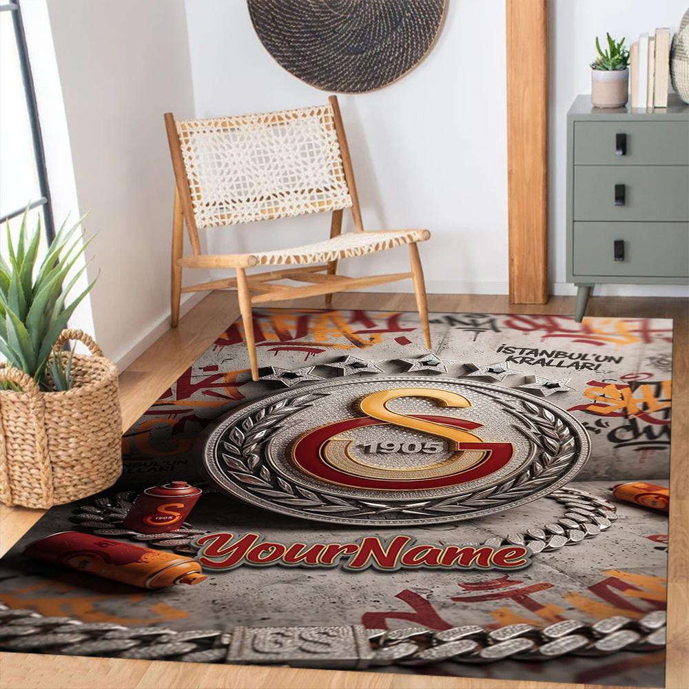 Galatasaray Customize Your Name Floor Rug Office Rug Perfect For Bedrooms Study Room Living Rooms Entryway Antislip Rug Anime Office Decor