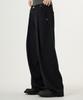 UNKNOWN PLANET Single-Pleat Wide Brushed Cotton Pants Black