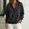 Women's Fashion Color Long Sleeve Loose Fit Sweatshirt for Casual Daily Wear