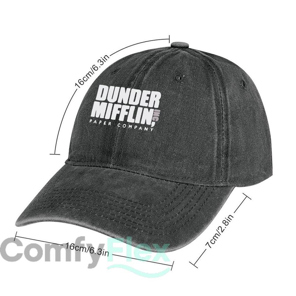 Dunder Mifflin Inc. Logo Fashion Washed Baseball Cap Hat Outdoor Activities