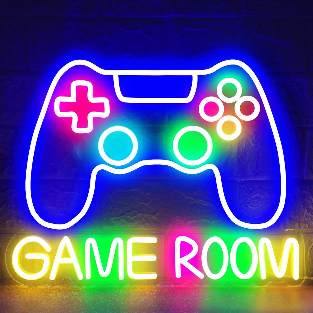 Game Room Neon Signs For Wall Decor USB Powered Colorful Neon LED Lights For Gaming Zone Party Bedroom Light Up Sign Gamer Gifts