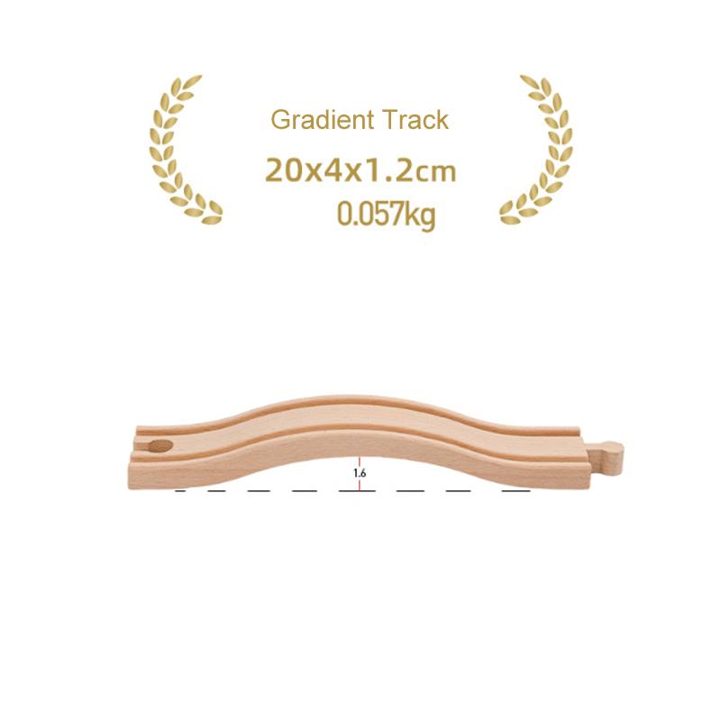 Children's Wooden Track Accessories Combination Universal Track Beech Wood Railway Train Track Toys Fit Biro All Brands Track