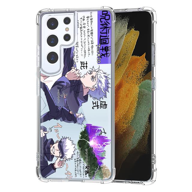 Transparent Phone Case For Samsung S10 S20 Fe S21 S22 S8 S9 Plus S21ultra Shockproof Cover Japan Anime Jujutsu Kaisen Shell Capa
