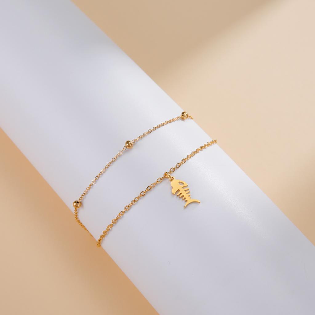 Cazador Cute Cat Kitten Head Bracelet for Women Stainless Steel Animal Double Chain Bracelet On Hand Jewelry Gift Wholesale 2026