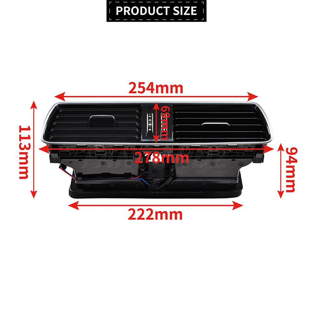 3AD819701A 3AD819702A 3AD819728A Black Chrome Piano Paint Air Conditioning Outlet Vents For VW Passat B6 B7 2006-2011