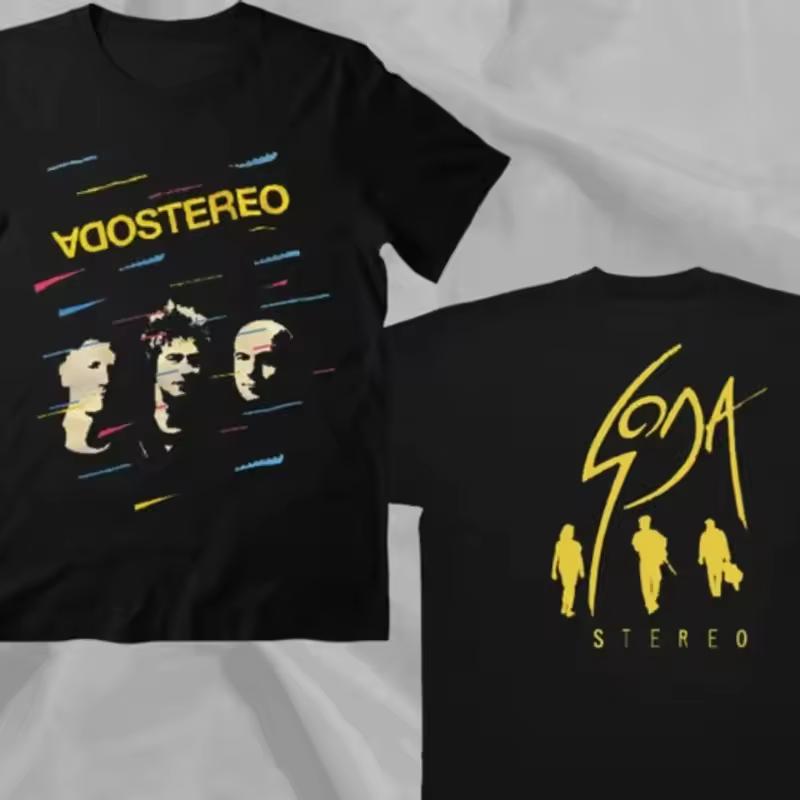 Soda Stereo 2000 Music Tour Unisex T-shirt, a gift for all fans, pure cotton streetwear shirt graphic t shirts men clothing