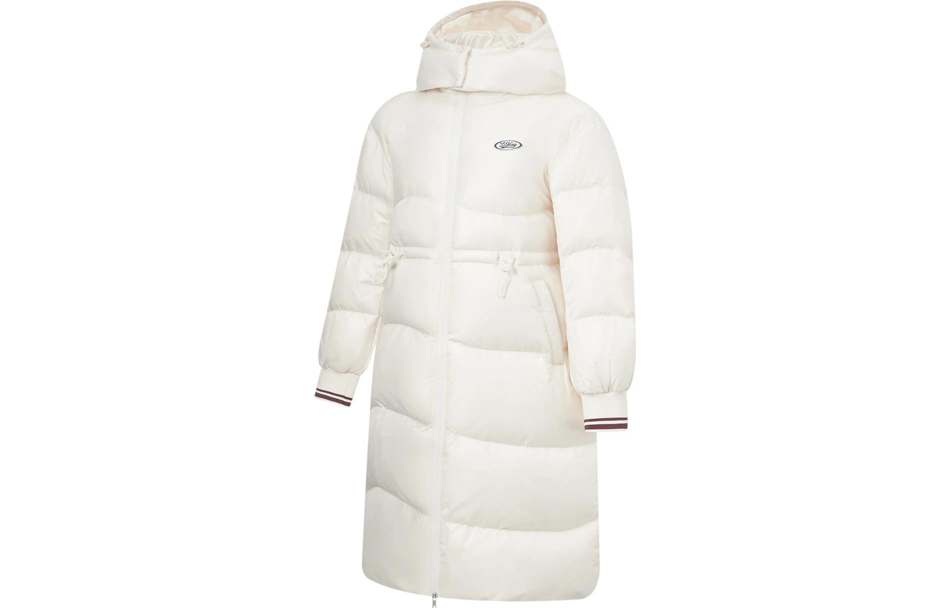 Li Ning Sports Life Collection Down Jacket Women s Ecru AYMT370-1 L