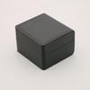 Rounded Corner PU Leather Single Watch Storage Box with Threaded Flip Cover