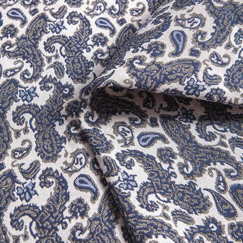 BILU Thicken Yarn Woven Polyester Cotton Linen Ethnic Jacquard Fabric for Home Textile