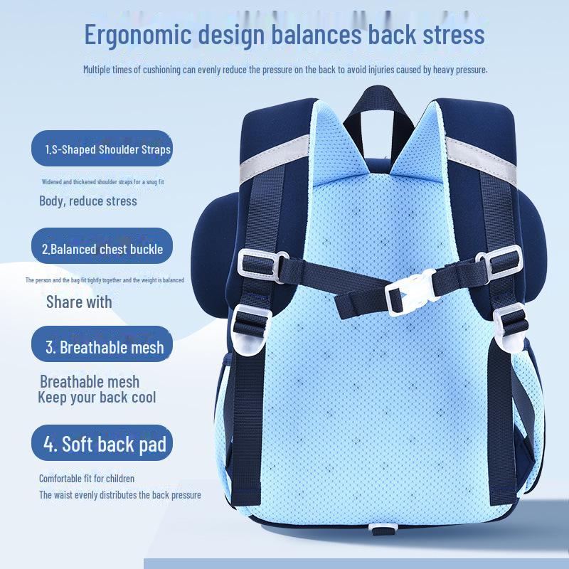 Cartoon Mini Neoprene Anti-Lost Children's Backpack - Lightweight for Kindergarten