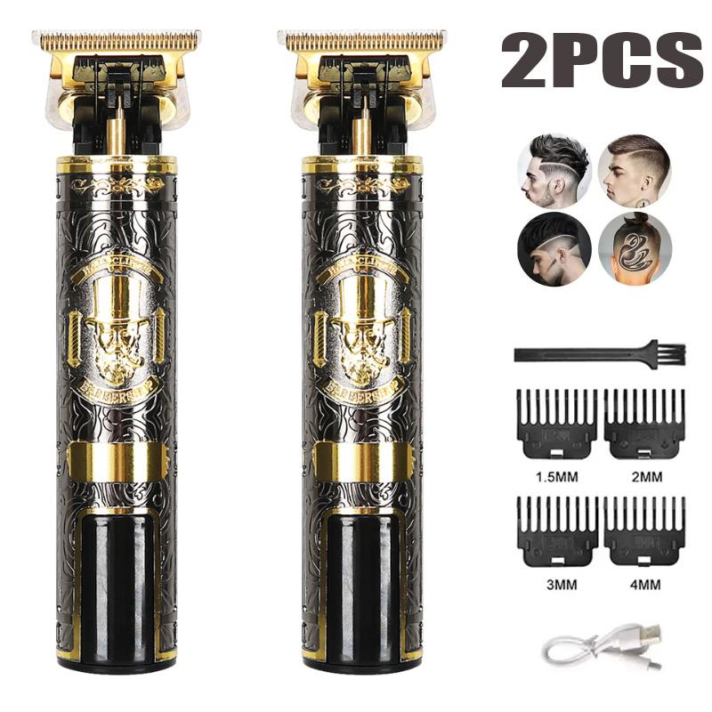 1-5Pack Vintage T9 Electric Cordless Hair Cutting Machine Professional Hair Barber Trimmer For Men Clipper Shaver Beard Lighter