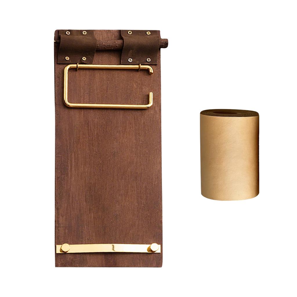 Retro Scroll Notebook Set, Made Of Kraft Paper That Can Be Wall Mounted Or Laid Flat, With Clips And Tear Off, Replaceable Paper Scrolls.