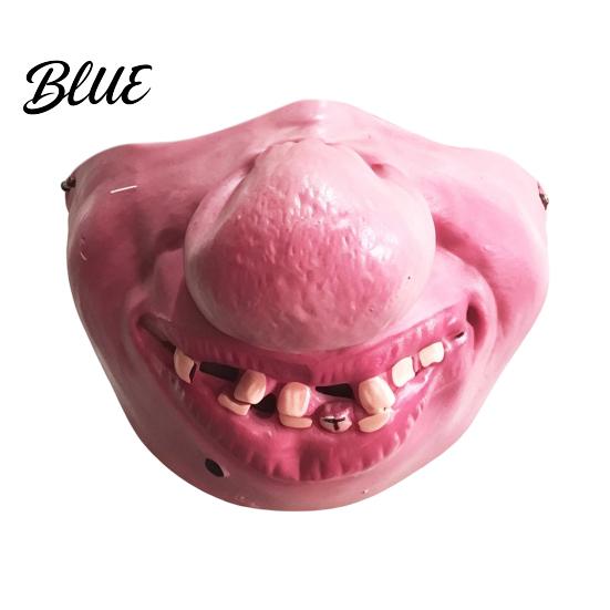 Lightweight Holiday Prank Adults Scary Halloween Face Half Gear Latex Masque for Horror Party Funny Character Adults with Elastic