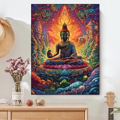 Statua di Buddha colorata 5D Fai da te Nuovo Mosaico Pittura Diamante Foratura Completa Ricamo Diamante Mosaico Kit Punto Croce Decorazione per la Casa 2024