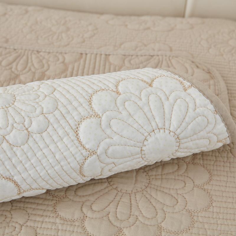 Sofa Cushion, Universal for All Seasons, Cotton Embroidered Flower Cover, Pure Cotton Fabric Sofa Towel, Simple and Modern