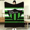 San Martin Print Flannel Blanket High Quality Warm Comfortable Cover for All Seasons Perfect for Gifts Home Decor