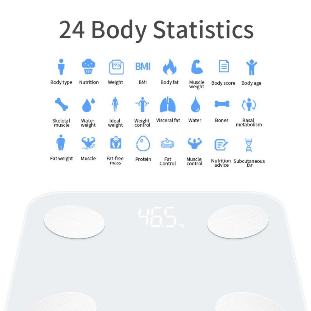 Smart Bluetooth Body Fat Scale Electronic Weighing Scale Health Scale Fat Measurement