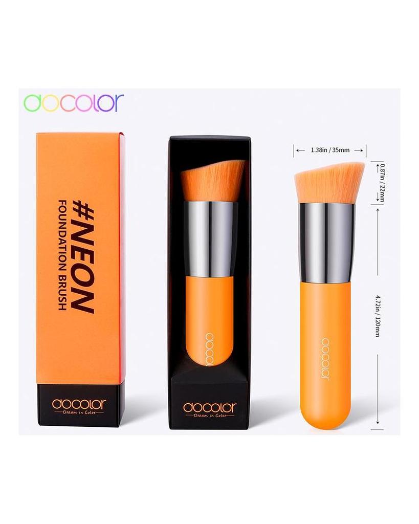 Docolor Pędzel do makijażu Miękkie zakrzywione włosie Pędzel do podkładu Pędzle do makijażu konturowego Dla urody Niezbędne narzędzie do makijażu