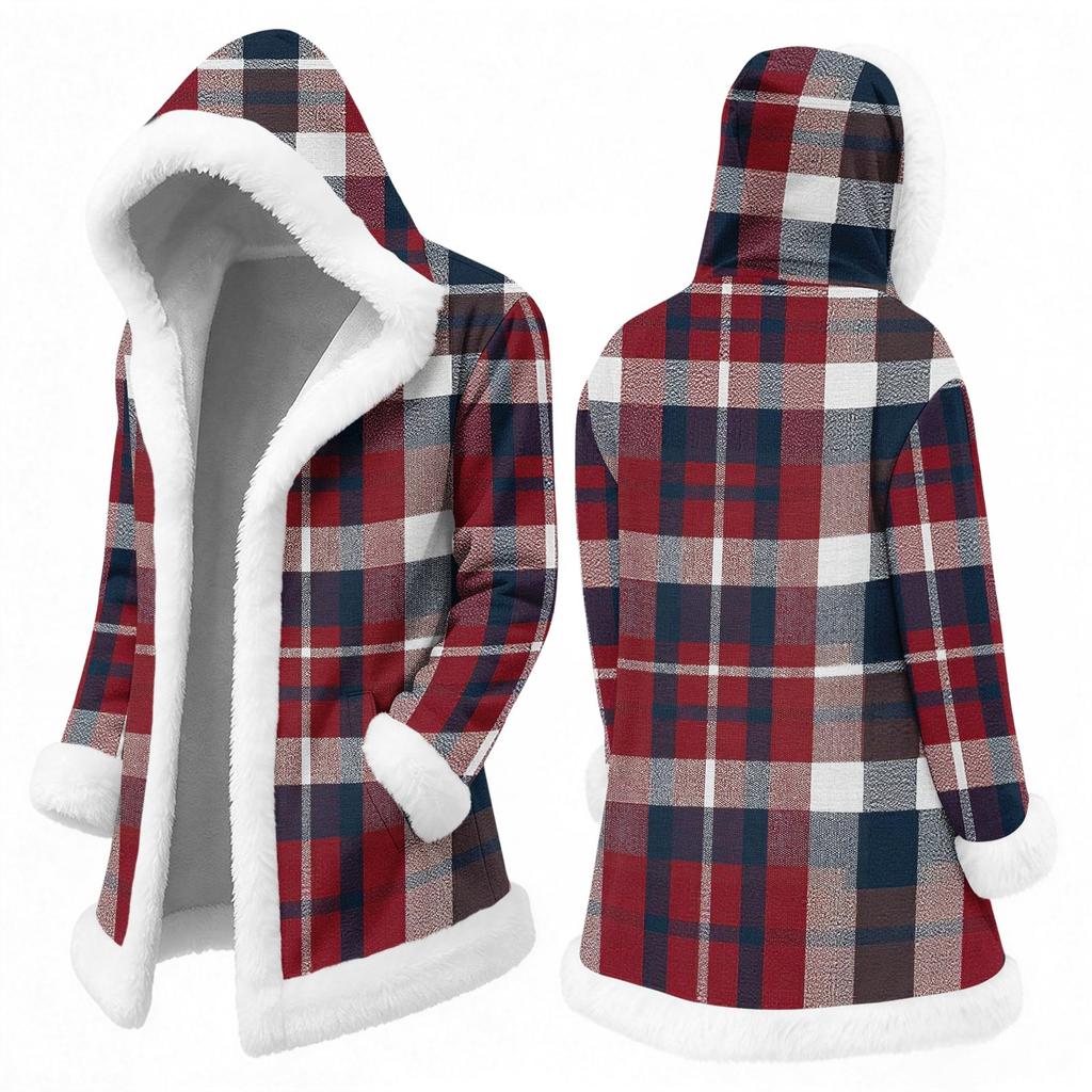 Men's Casual Plaid Print Jacket Fall Winter Outerwear for Everyday Wear