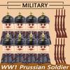 Военный Армия Первая Мировая Война Прусский Британский Солдат Строительные Блоки Гренадер Пулеметчик Кавалерийский Офицер Воин Аксессуар Кубики Игрушка