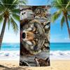 1Pc Wolf Pack Beach Towel, Quick Dry, Multi-Use for Beach Pool Gym Yoga Home Travel, Christmas, Halloween, Xmas Gift M928247