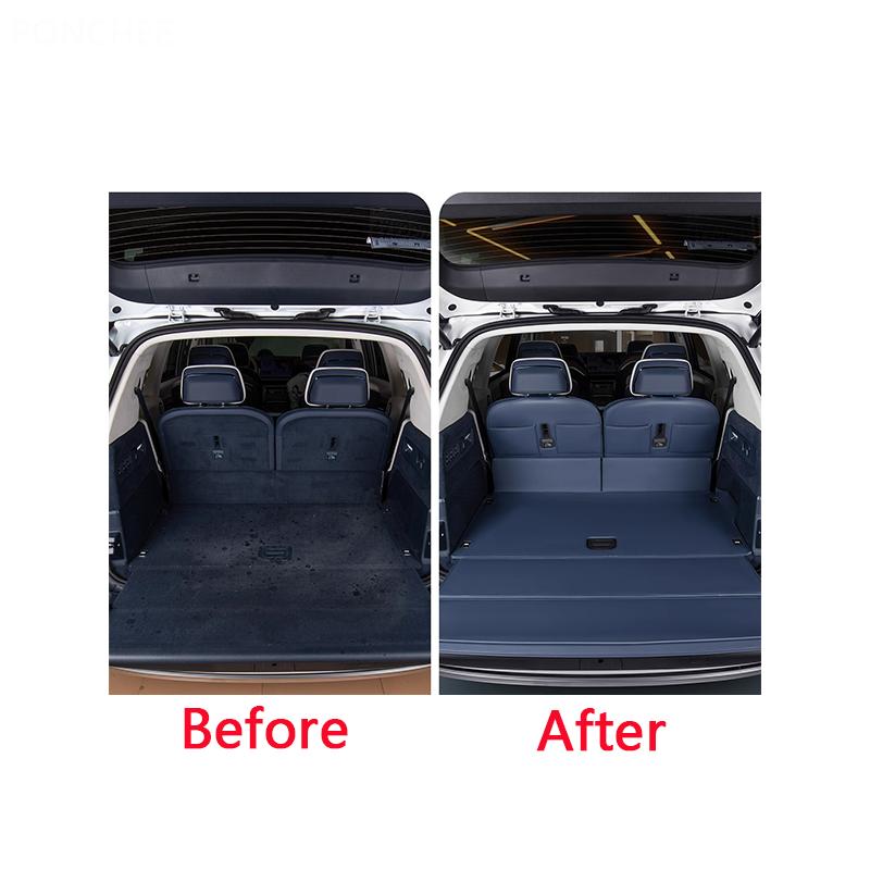 For ZEEKR 9X 2025-2026 Trunk Mat Three-row Seat Backrest Cushions Leather Dirt-resistant Automobile Modification Supplies