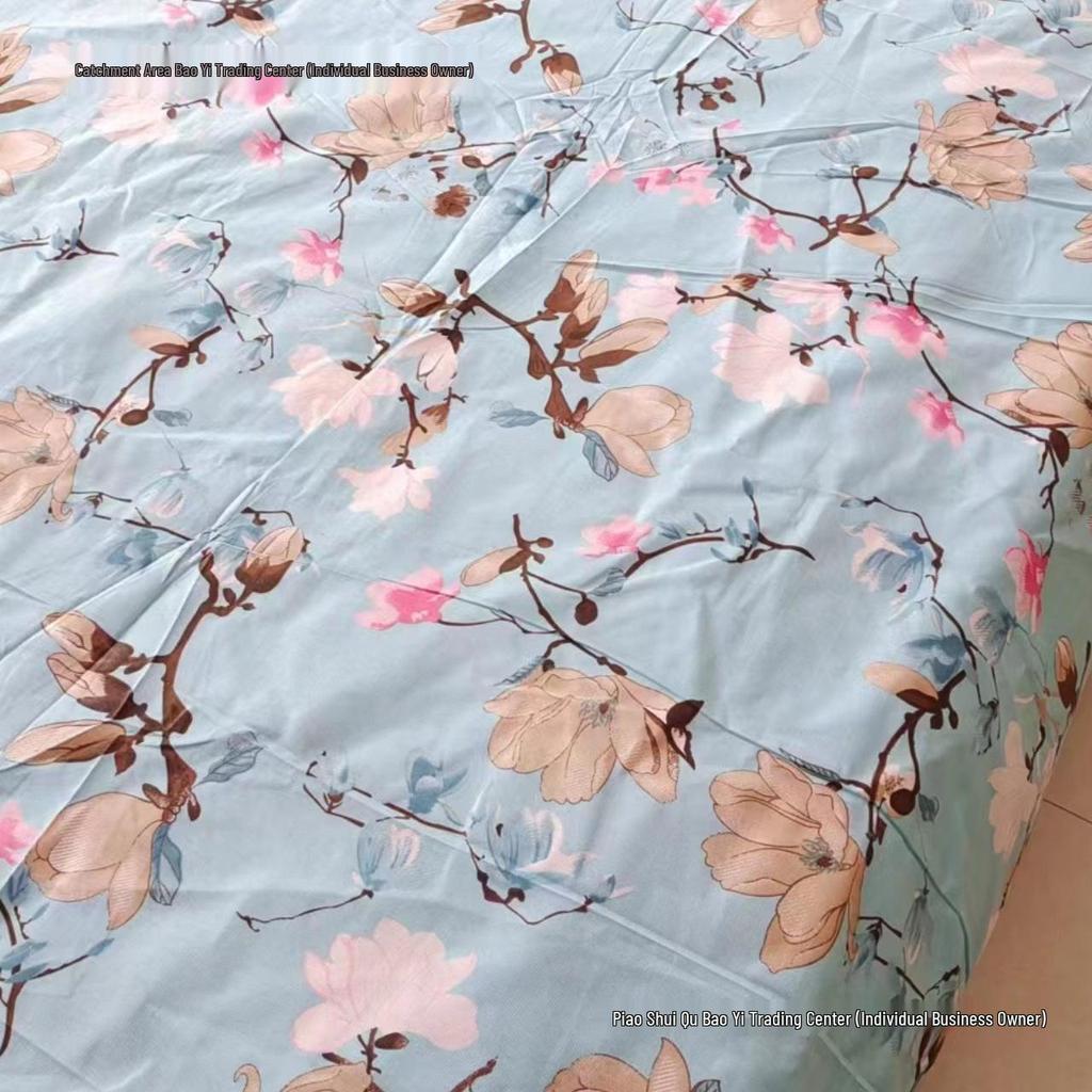 Reines Verdicktes Baumwoll-Bettlaken mit Kissenbezug - Doppelbett, Vier Jahreszeiten