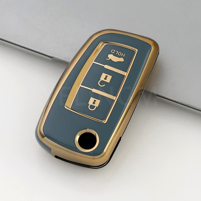 Folding Key Case Cover Tpu Car Shell For Nissan X-Trail Qashqai J11 Juke Murano Micra Tiida Maxima Altima Kicks Protector Holder