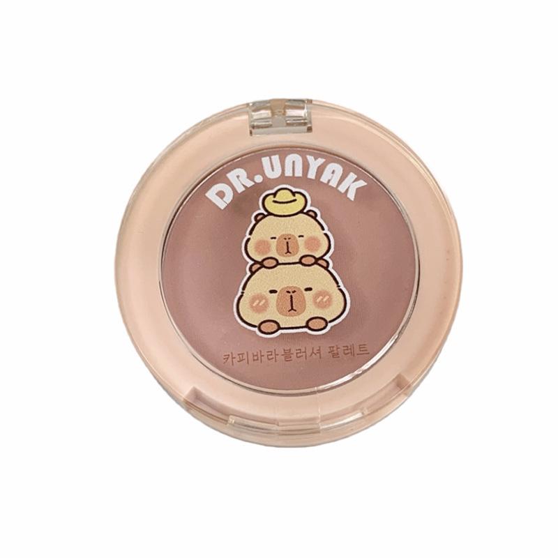 DR.UNYAK Capybara Blush Palette: Clear, Delicate, and Brightening for a Natural Look—Everyday Versatile, Easy-to-Apply Blush.