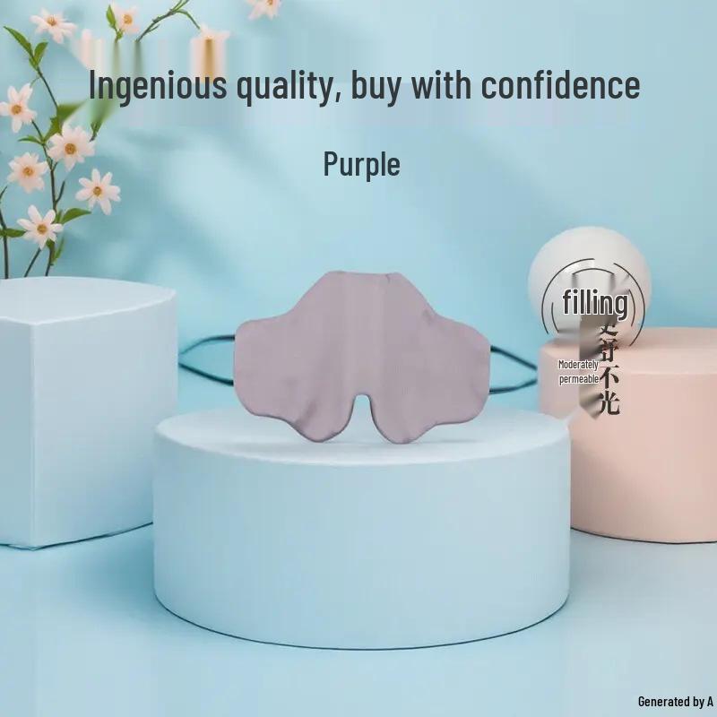 Silk Mulberry Double-Sided Blackout Eye Mask with Ear Loops for Sleep & Eye Fatigue Relief