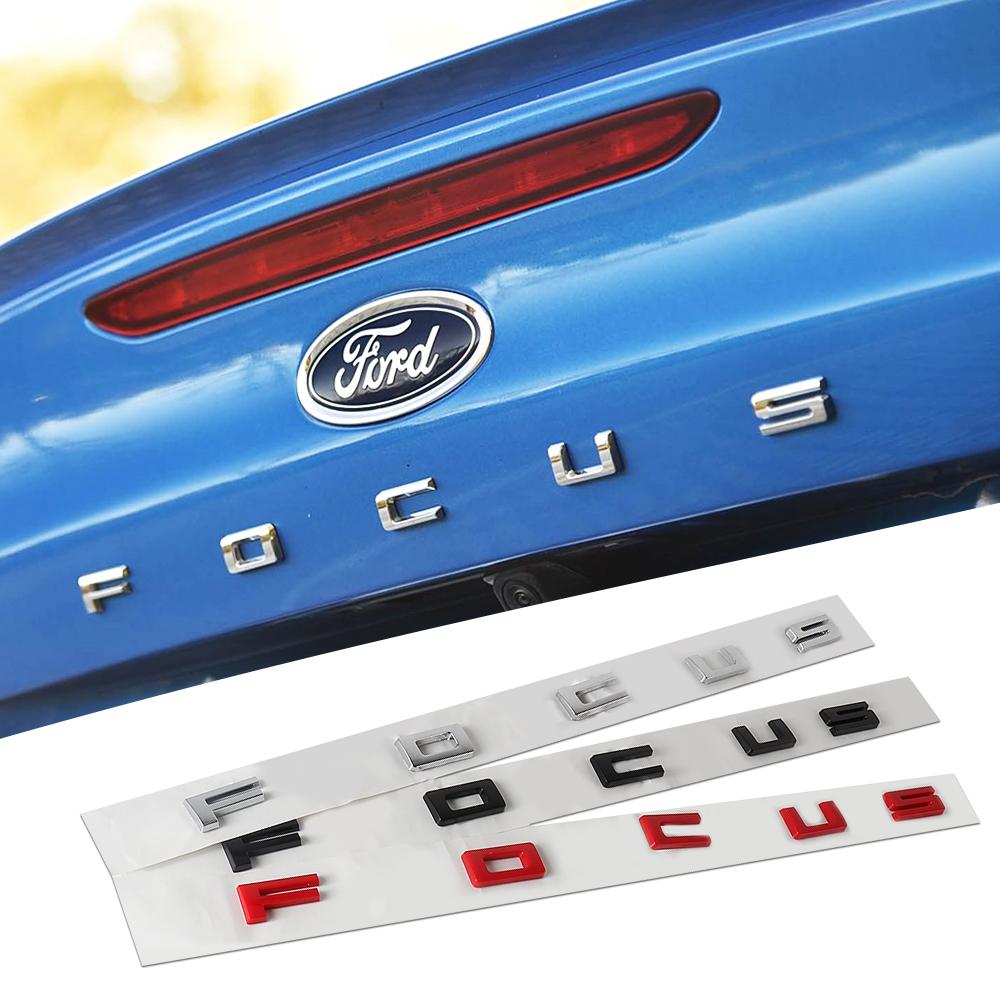 3D ABS Focus Emblem Car Body Rear Trunk Sticker Badge Decal For Ford Focus Ranger Fiesta Mondeo Kuga Mustang Fusion Accessories