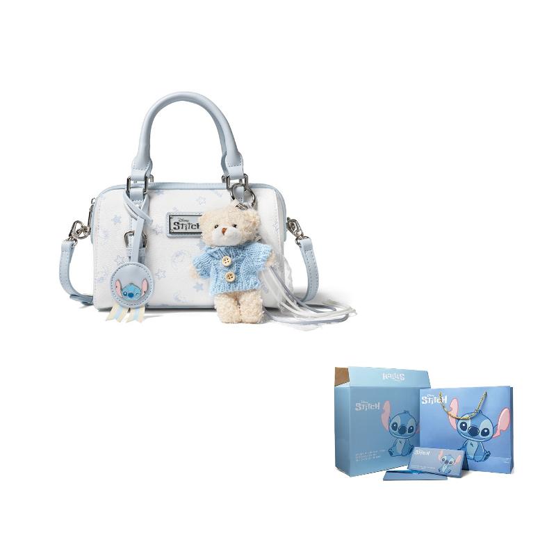 New Disney PVC Boston Bag, Crossbody, One Shoulder, Handbag Women's Blue BMK-72769