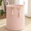 80L Foldable Round Laundry Basket with Large Capacity